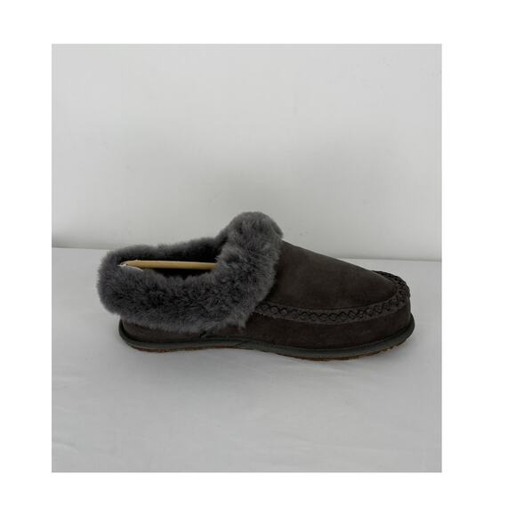 Manitobah Mukluks Sheepskin Shearling Cabin Clogs Womens Size 9 New Charcoal - Picture 6 of 9